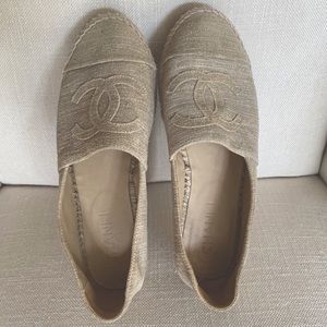 Chanel Suede Espadrilles - Nude 38